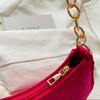 Women Felt Mini Shoulder Bag Solid Color Casual Handbag Female Underarm Bag Purse