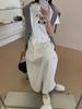 Spring/Summer 2025 Korean Cartoon Bear Embroidered Loose Short Sleeve T-Shirt for Women