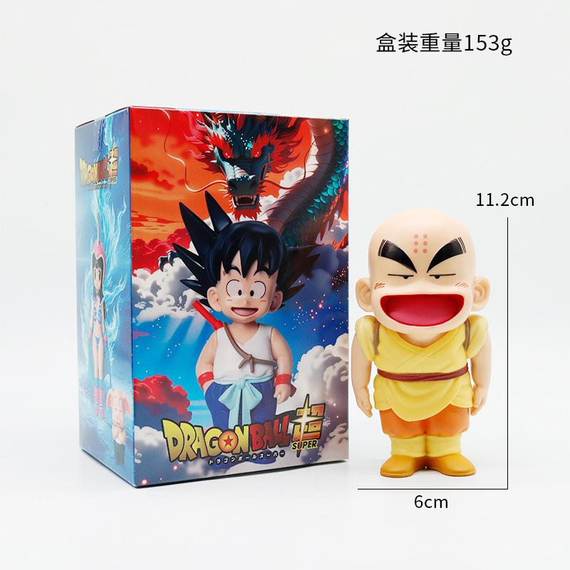 6Pcs/Style  Super Anime Figure Son Goku/Krillin/Bulma Action Figure Pvc Collection Decoration Model Doll Toys Gifts