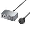 135W Gallium Nitride 6-Port PD Fast Charging Adapter for Apple and Huawei Devices
