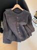 Elegant Red Button-Up Dragon Year Cardigan: Autumn/Winter 2026 Slimming Loose Sweater