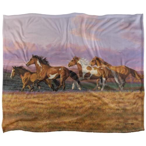 Wild Wings Sunset Cruise 2 Silky Supersoft Blanket