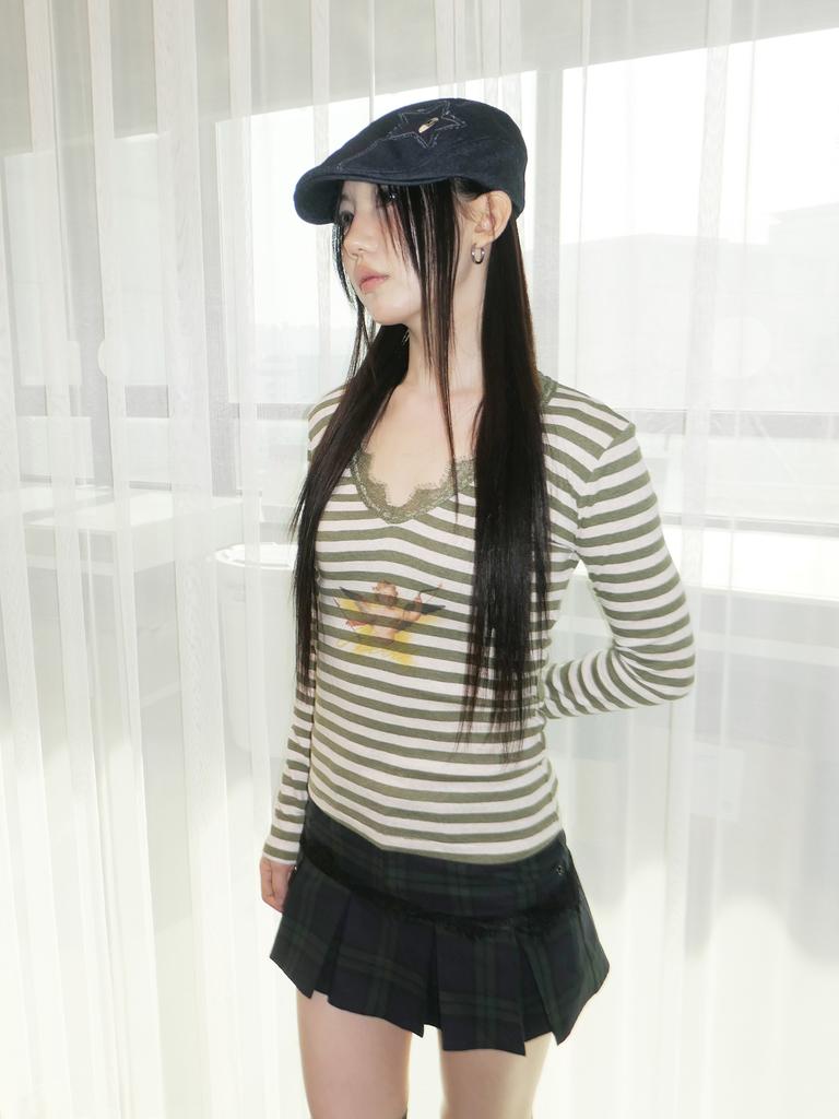 HETIT Y2K Hunting Cap (Blue Denim)