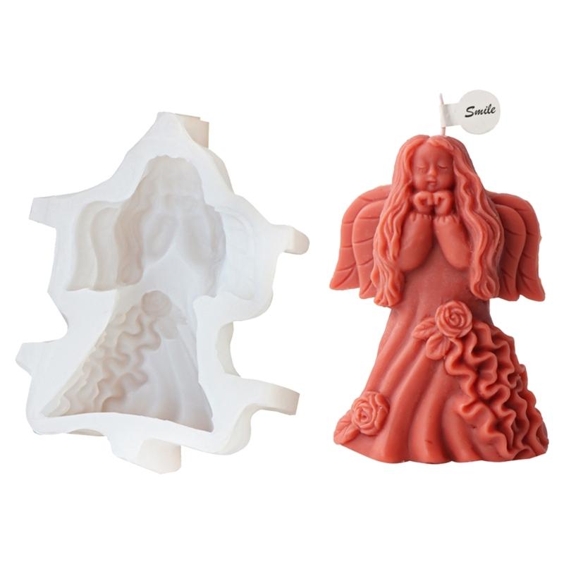Handmade Girls Candle Ornaments Unique Gifts Making Resin Mould Girls Shaped Aromatherapy Candle Silicone Mold