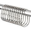 12 Pcs Glide Smoothly Shower Curtain Rings Metal Shower Curtain Rod Hangers Oval Shower Hooks Home