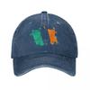 Ireland Flag Baseball Caps Vintage Distressed Cotton Headwear Unisex Style Outdoor Workouts Caps Hat
