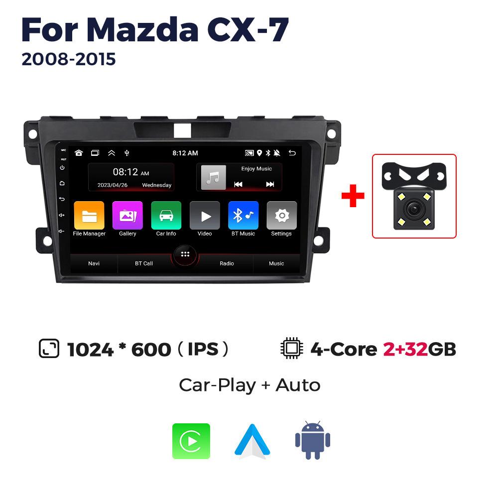 Navifly Android Car Radio Stereo Multimedia Video Player For Mazda CX7 CX 7 CX-7 2008-2015 Carplay GPS Navigation 2din Head Unit