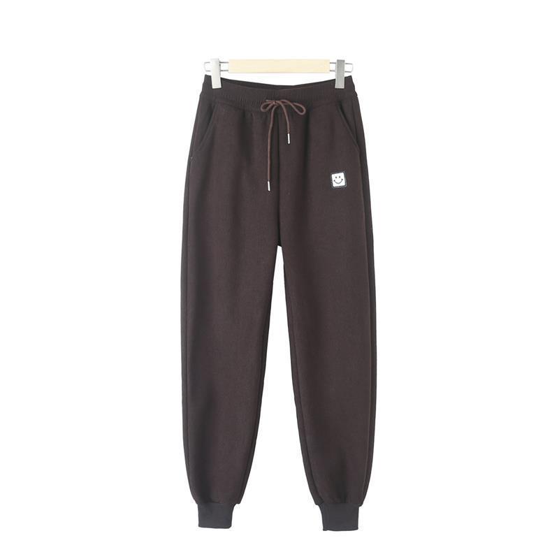 

Mom s Velvet-Lined High-Waist Harem Sweatpants: Autumn/Winter, Cozy, Loose-Fit, Cuffed Style for Middle-Aged & Elderly Women 3XL (125-140 jin)