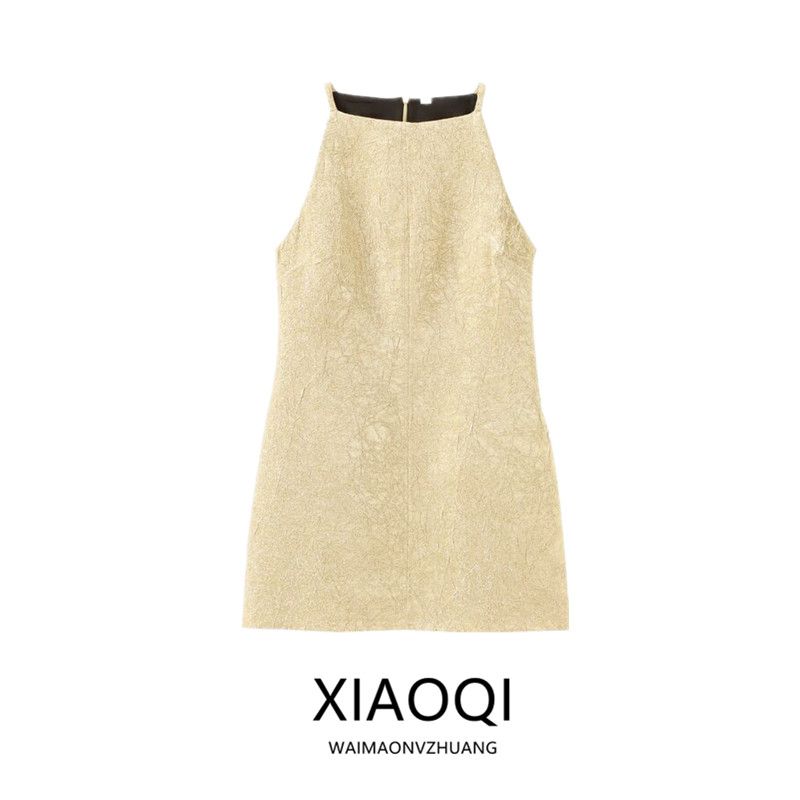 Fashion Style 2024 Summer New Women's Clothing Stylish Easiest for Match Bright Light Short Dress 7954480 302