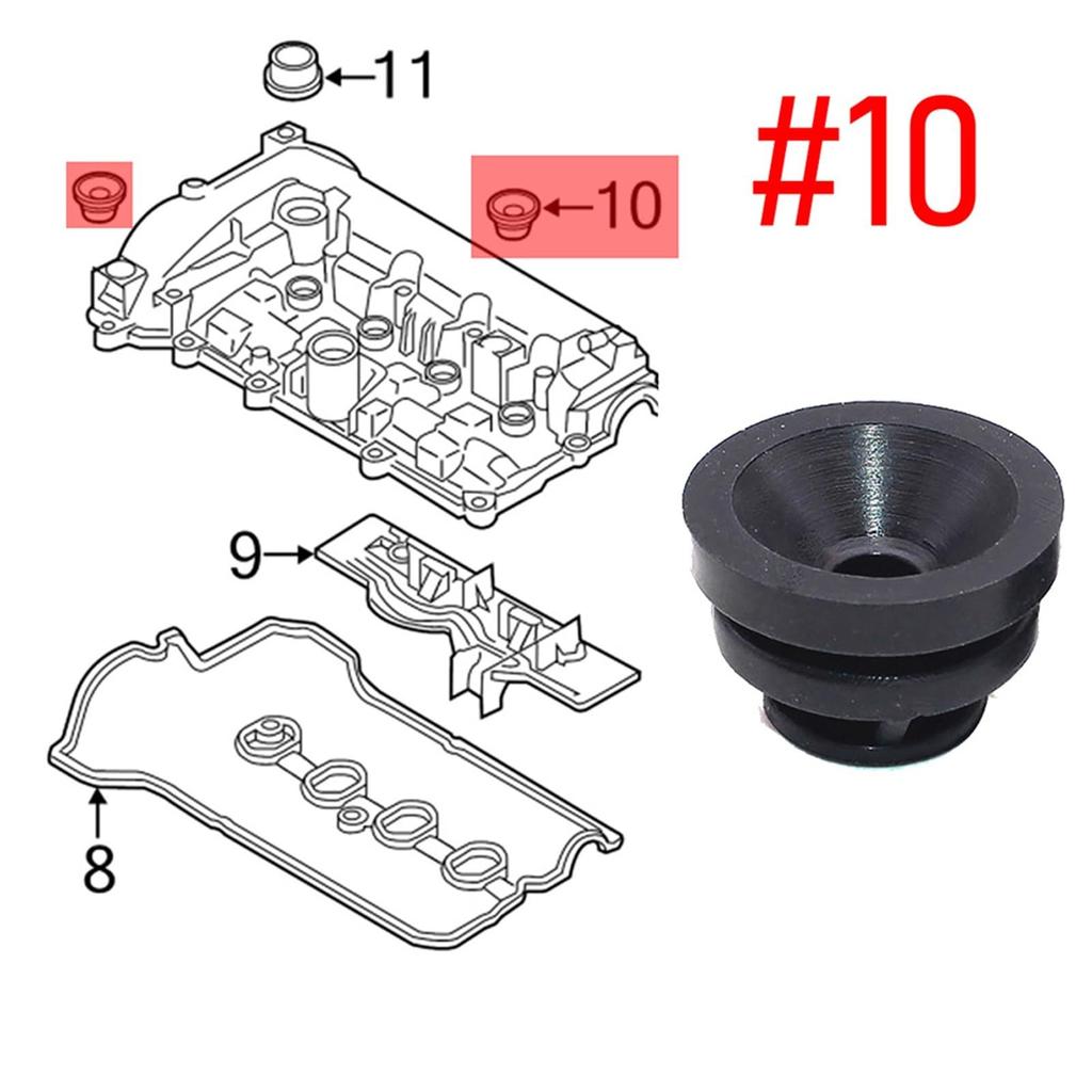 2pcs Compatible with Mazda Axela Atenza CX4 CX5 Car Engine Upper Cover Trim Rubber