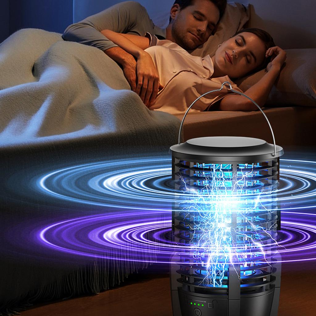 Electric shock mosquito killer lamp outdoor household mosquito repellent fly trap waterproof garden camping lamp