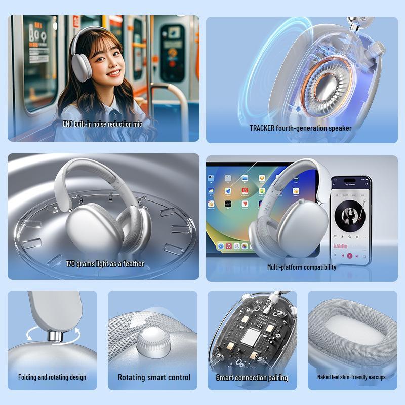 New Hot-Selling Bluetooth Over-Ear Headphones: Good Sound, Long Battery, Noise Reduction, Wireless Sports & Gaming