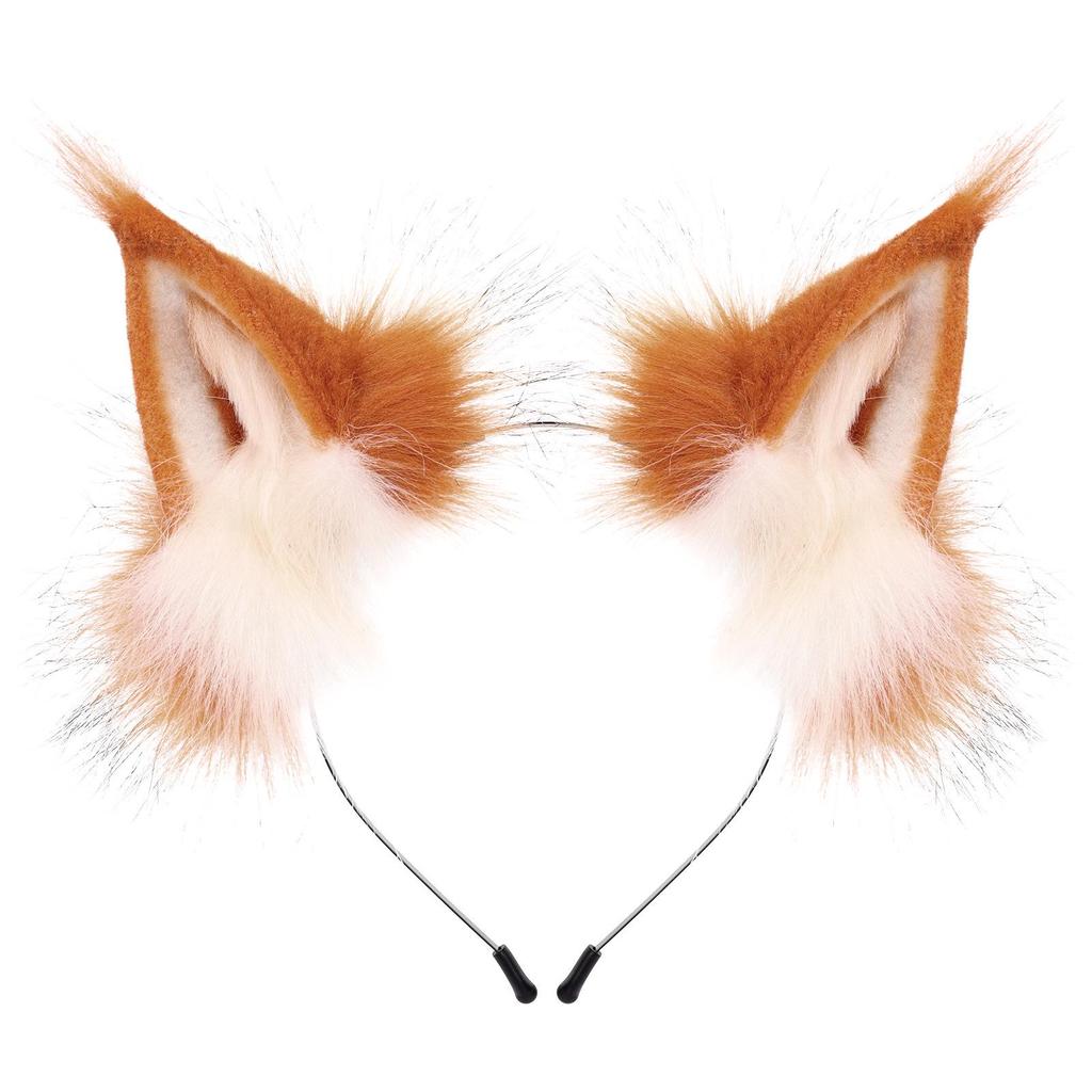 Cross-Border Adjustable Fox Ears Halloween Cosplay Plush Headband