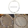 Summer Mens Geometric Shell Bead Necklace With Stainless Steel Chain For Casual Wear