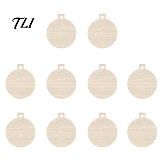 Creative Graffiti Wood Shapes 10Pcs 2D Wooden Christmas Ornaments, Blank DIY Craft Hanging Tags, Unfinished Blanks Tree Decorations, Slices