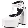 Sexy Platform Sandals Women Summer Shoes 2024 High Heels Fashion Black White Party Dance Stripper Shoes Women's Flip Flops