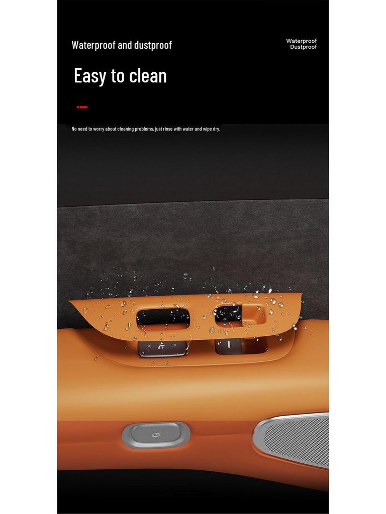 Compatible Xiaomi YU7 Car Window Lift Panel Sticker for 25 Models - Glass Lift Panel & Button Frame Pad.