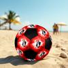 SIZE 5 Atlas Football Club (Black & Red Background) Soccer Ball Colorful All Ages Machine Stitched PVC Competition Ready Durable High-Bounce