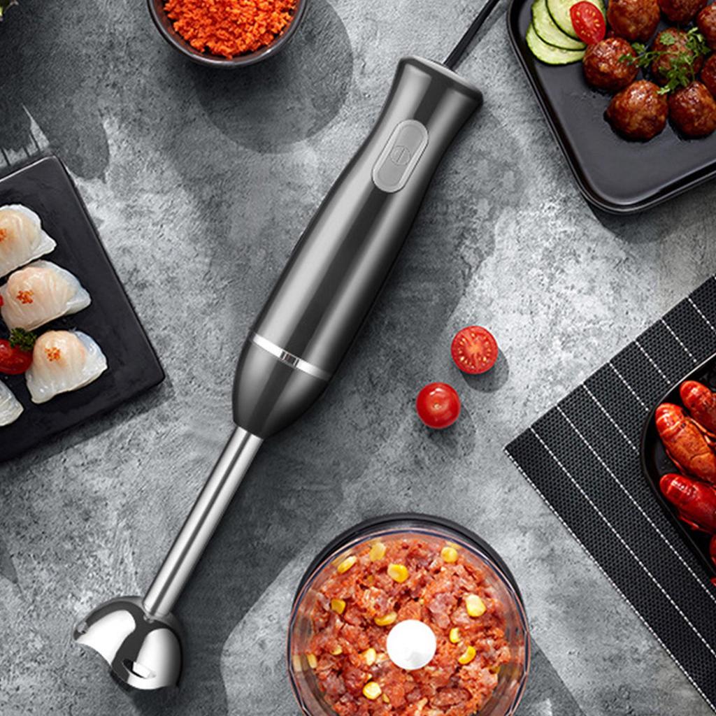 Electric Handheld Stirrer Immersion Blender Stainless Steel Kitchen Gadget European Standard Handheld Portable 4-blade Stirrer