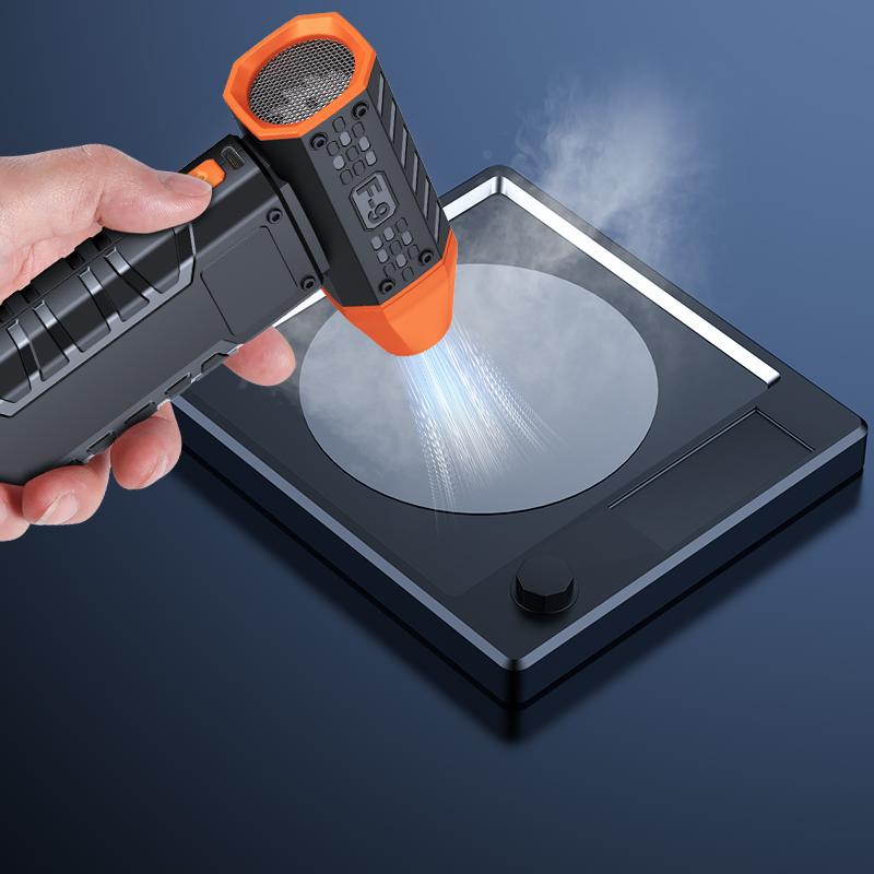 Mini Luftgebläse 160000 U/min Handheld Elektrischer Turbojet-Lüfter 52m/s Windgeschwindigkeit Bürstenloser Motor Gewaltiger Lüfter mit LED-Anzeige