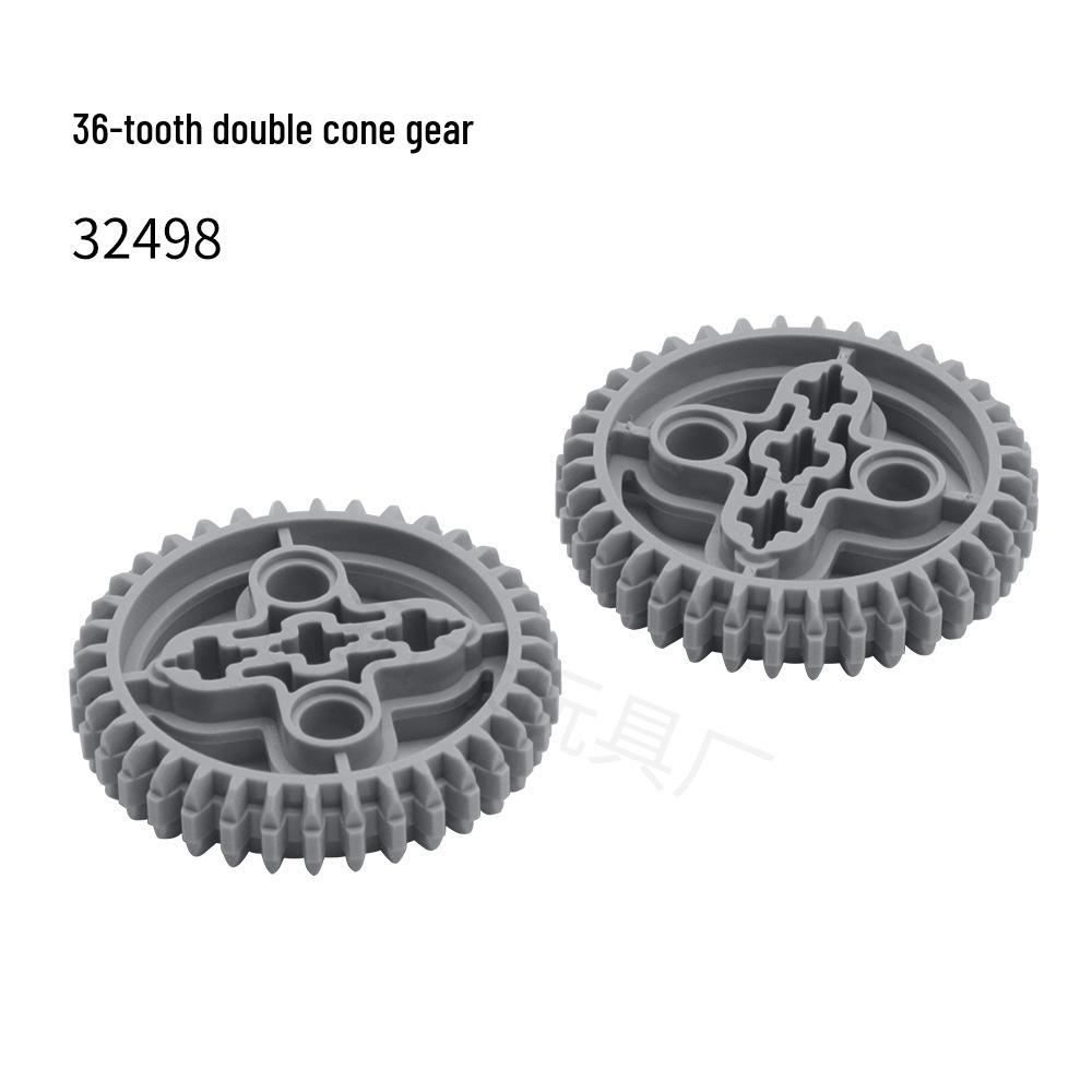 

Compatible with LEGO 32498: Gear 36T Double Cone for Small Particle Building Blocks сірий колір
