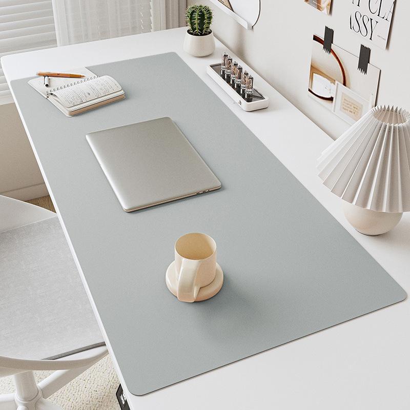 Pu Leather Mouse Pads Desk Mat Solid Color Waterproof Non Slip For Office Gaming Computer Keyboard Pad