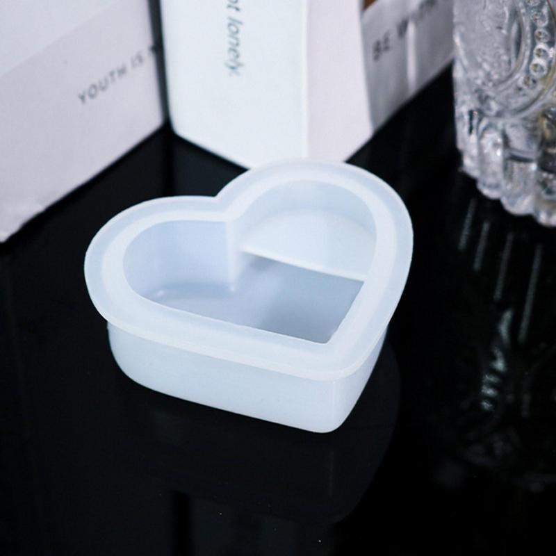 Heart Candle Mold 3D Heart Sticky Note Holder Mold Portable Crafting Supplies Soap Making Accessories For Epoxy Resin Plaster