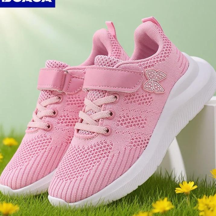 Scarpe Casual Carine da Ragazza Sneakers da Corsa Leggere in Rete Calzature Piatte Comode per Camminare Bambini Studenti Antiscivolo