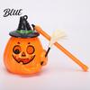Cute Halloween Pumpkin Toy Glowing Lantern Jack O Lantern with Witch Hat Broom Light Lightweight Prop Up Decor Trick or Treat for Kids Party Decor
