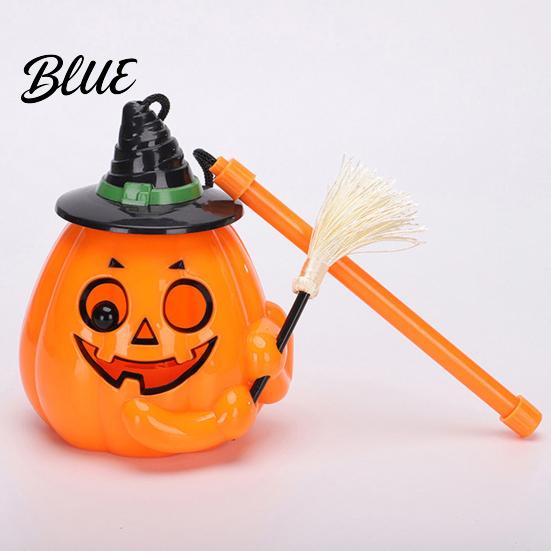 Cute Halloween Pumpkin Toy Glowing Lantern Jack O Lantern with Witch Hat Broom Light Lightweight Prop Up Decor Trick or Treat for Kids Party Decor