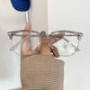 Half-Frame Glasses Men'S Trendy Myopia Sven Scum Technical Man Ruffian Handsome Glasses Frame Eyes Anti-Blue Light Glasses