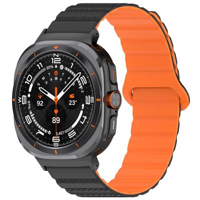 For Samsung Galaxy Watch Ultra 47mm Magnetic Silicone Watch Band Replacement Strap