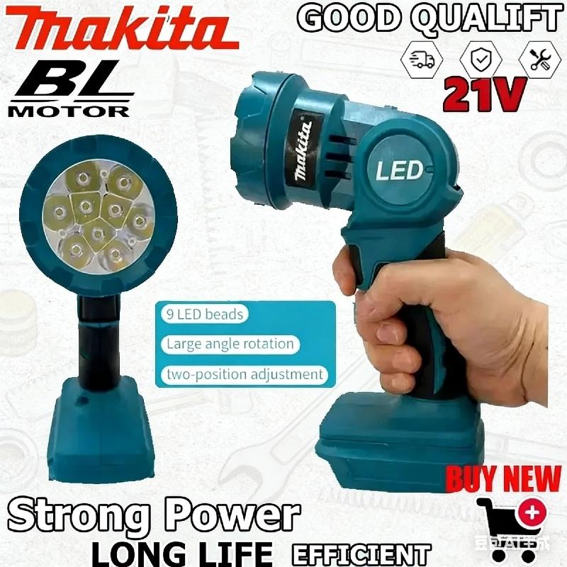 Makita Cordless LED Work Light Rechargeable Flashlight Power Tools Indoor Outdoors Night Searchlight Tool For 18V  Battery