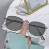 Metal Anti-radiation and Anti-ultraviolet Nearsightedness Sunglasses Men Women Fashion Square Frame Outdoor Activities Eyewear
