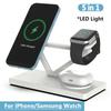 4 in 1 Wireless Charging Station Fast Charging Magnetic Wireless Charger Stand for iPhone 17 16 15 14 Apple Watch AirPods Pro