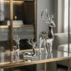 Light Luxury Couple Deer Figurine Home Living Room Wine Cabinet Decoration Housewarming Gift Resin Craft Light Luxury Style