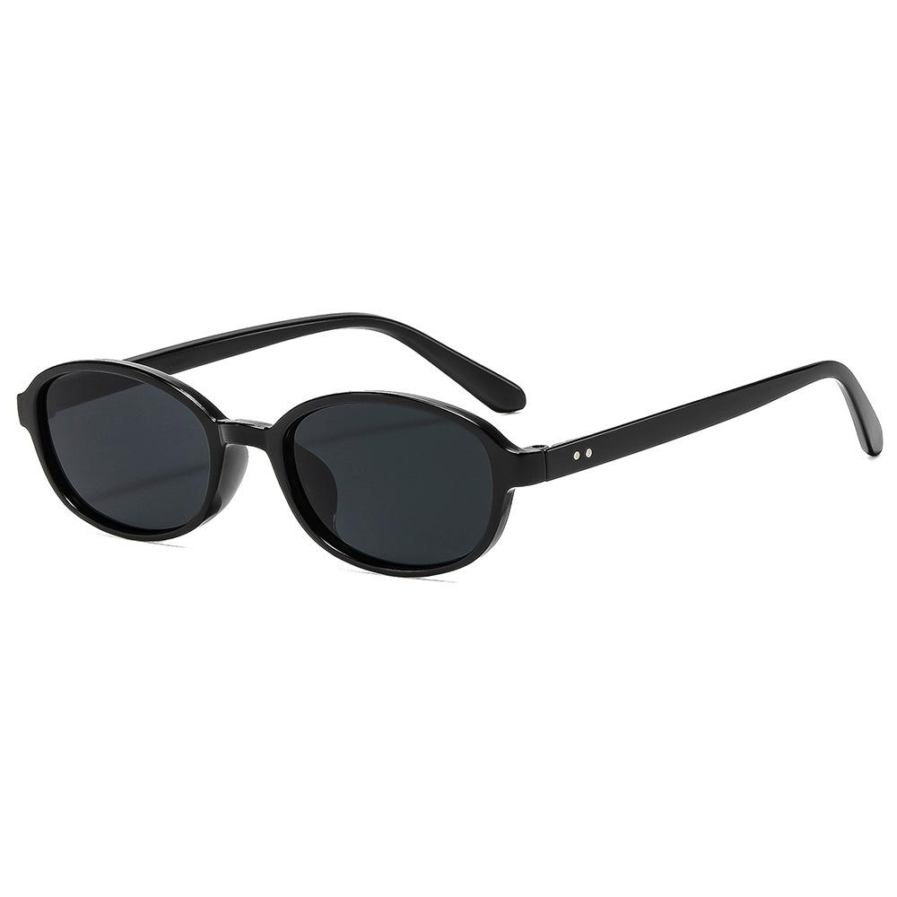 Retro Oval Cat Eye Frame Women Fashion Anti Blue Light Prescription Glasses чёрный