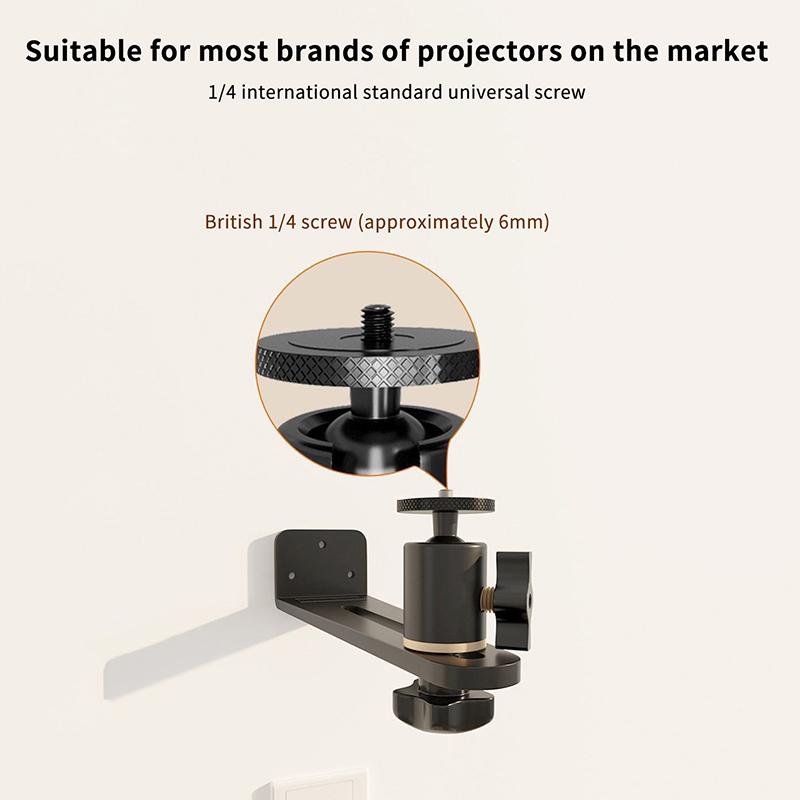 Tragbare Projektorhalterung 360° drehbar Wandhalterung Beamerhalter Universal 1/4 Schraube Für Xgimi Jmgo Dangbei Projektorständer