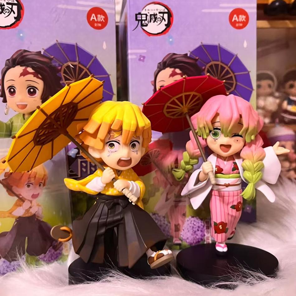 New Demon Slayer Plum Rain A B Series With Box Handmade Model Kamado Nezuko Action Figure Ornament Brithday Gift