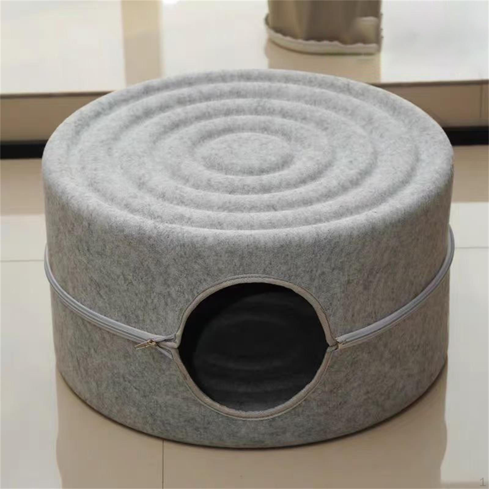 

Дышащий туннель-пончик для кошек для использования в помещении, идеально подходит для мелких домашних животных и Light Gray