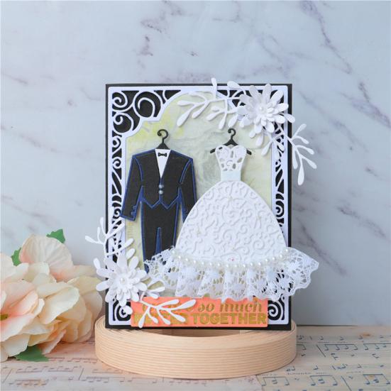 Gelinlik Takım Kesme Kalıpları Kendin Yap Scrapbook Kabartmalı Kağıt Kartlar Şablon Kalıp
