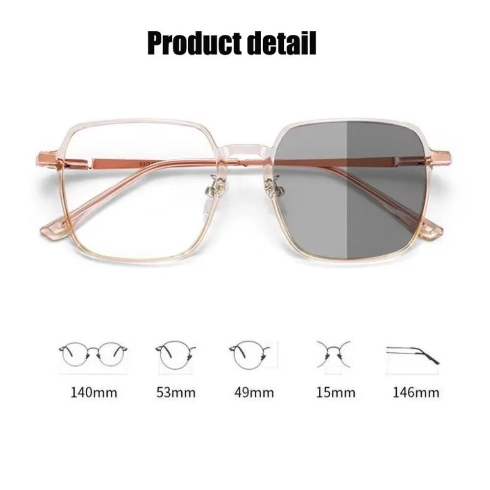 Große Rahmen UV-beständige Brille Klassischer Kastenrahmen Intelligente Farbwechselbrille Innenbereich