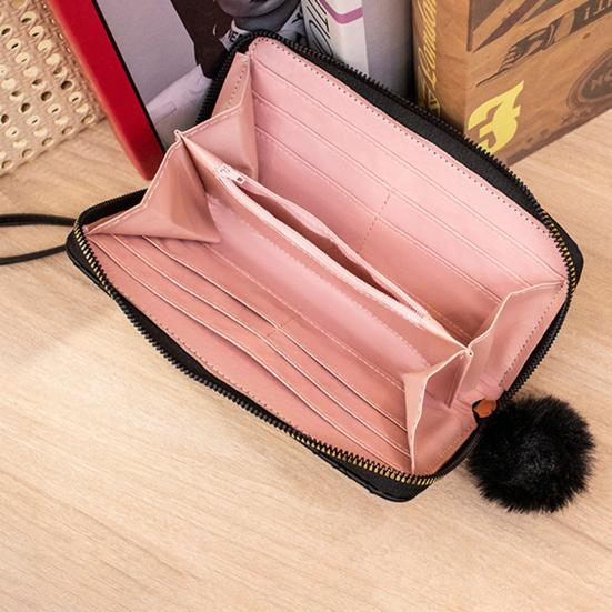 FALAN MULE Portafoglio Donna in Pelle, Portamonete da donna multi scomparto di grande capacità con Protezione RFID, Lunga Portafoglio Donna Doppia porta Cerniera con Cinturino da Polso Rimovibile