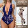 Sex Underwear Free Open Crotch One-piece Lace See-through Milk Suspender Nightclub Sex Uniform Pure Desire