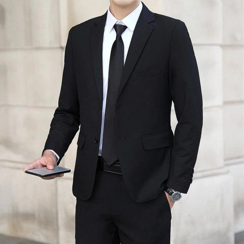 Men's Formal Suit Set: Jacket, Uniform, Groomsman, Groom, Wedding Tuxedo, Business & School Wear.