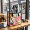 Tropical Leopard Print Canvas Tote Bag