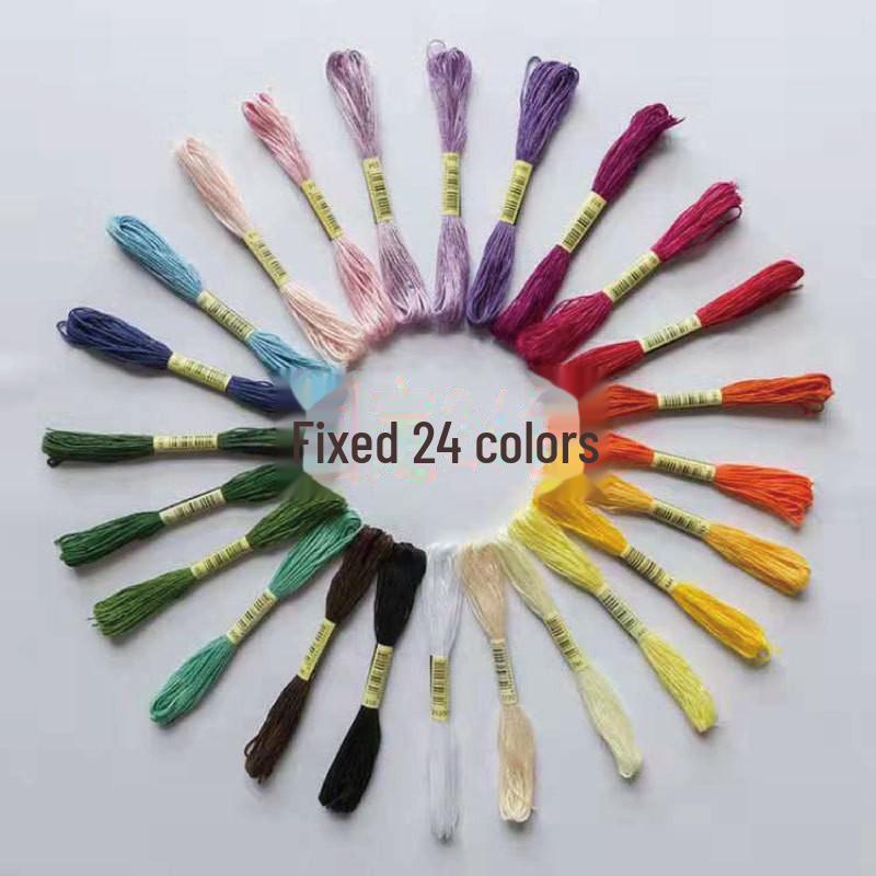 Ață de brodat din poliester, 8 m, cu 6 fire, culoarea 12-447, pentru cusătură în cruce și lucru manual