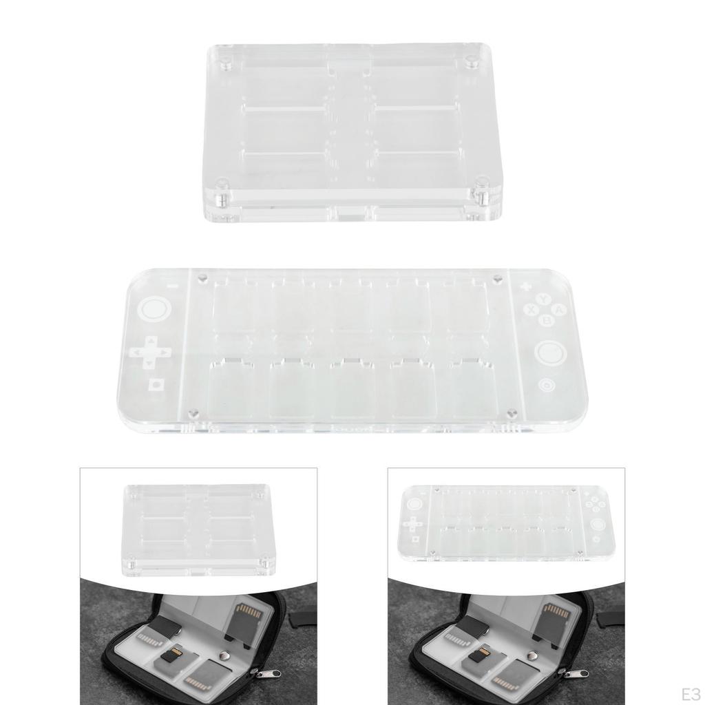 Acrylic Card Slot Storage Case, Lightweight Tabletop Decor, Portable, , Multifunctional, Compact
