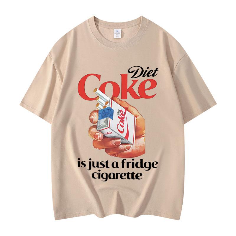 

Just A Fridge Cigarette Coke Fuuny Meme T-shirt High Quality Oversized T Shirts Men Women Casual Short Sleeve T-shirts 3XL