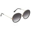 Tom Ford Gradient Smoke Round Ladies Sunglasses Ft0946 01b 58